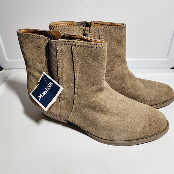 Nine West Taupe Suede Ankle Booties - Picture 3 of 7